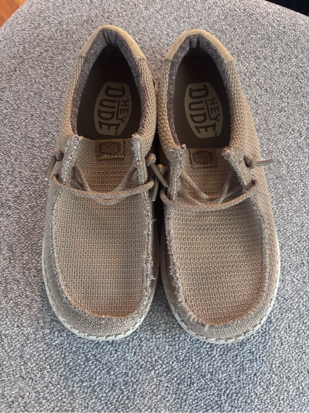 Hey Dude Kids Moccasins in Tan Suede
